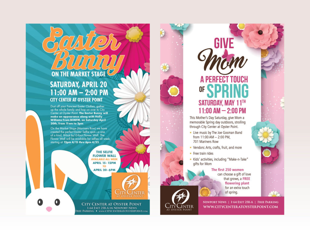 Event Posters for City Center at Oyster Point